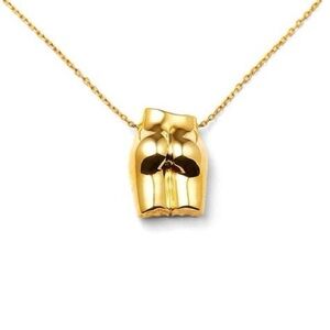 ANISSA KERMICHE Le Derrière gold-plated necklace